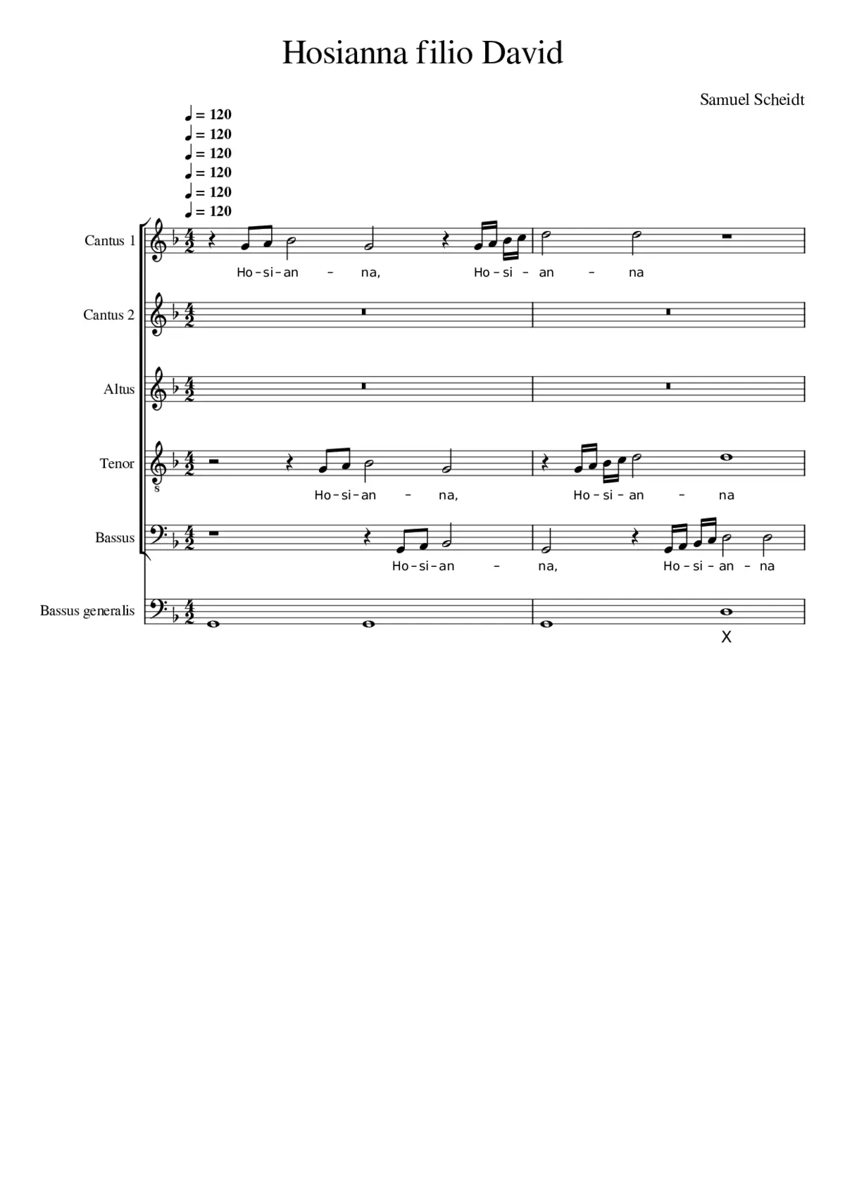 Hosianna filio David - Page 1