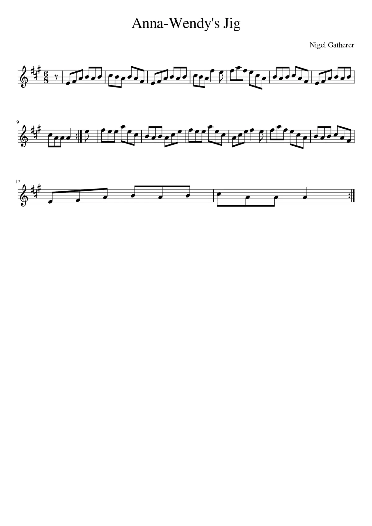 Anna-Wendy's Jig - Page 1