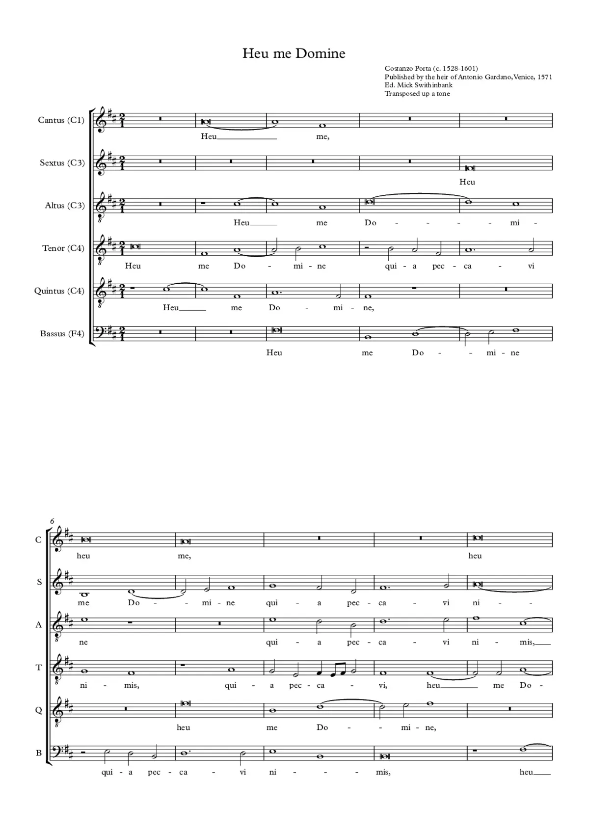 Heu me Domine - Page 1