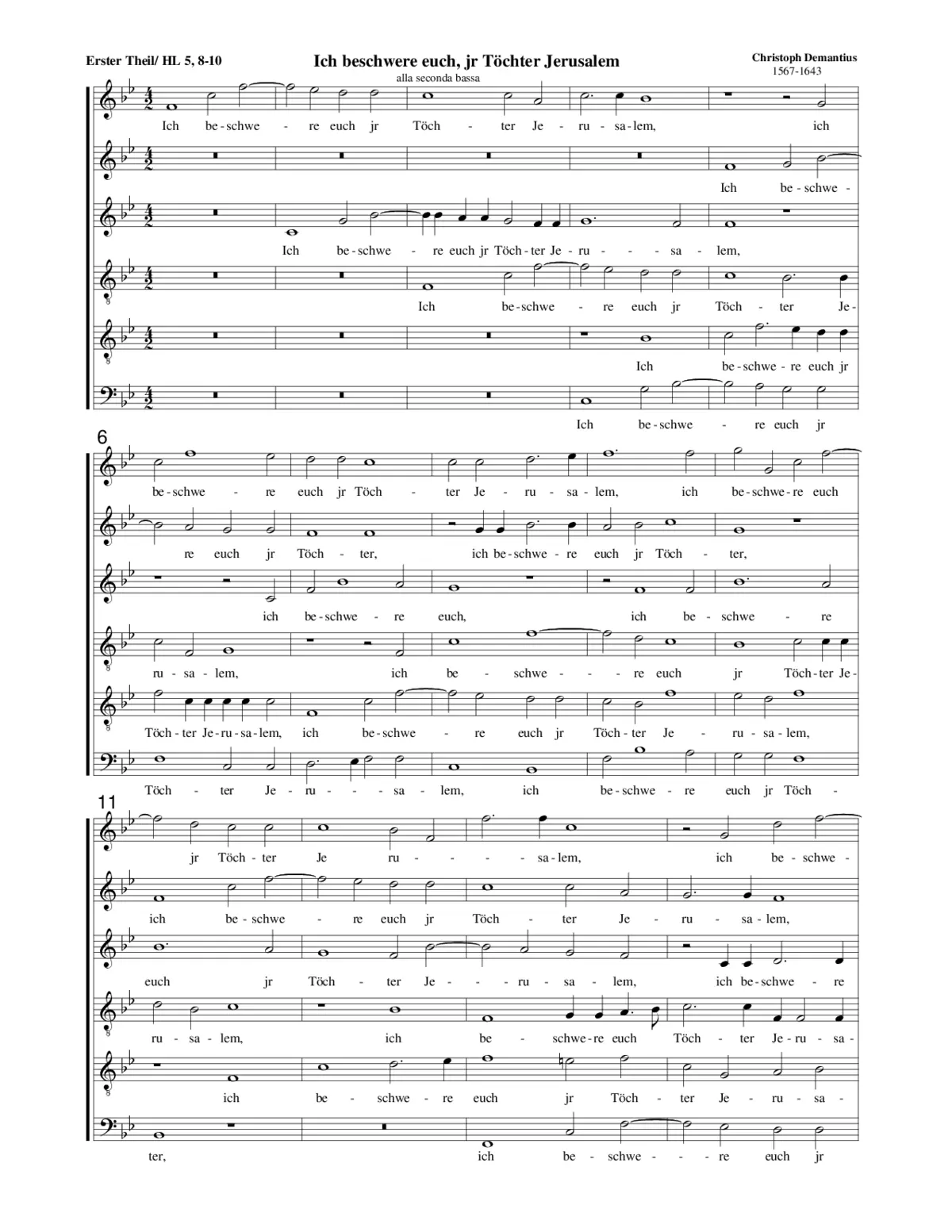 Ich beschwöre euch, ihr Töchter Jerusalems - Page 1