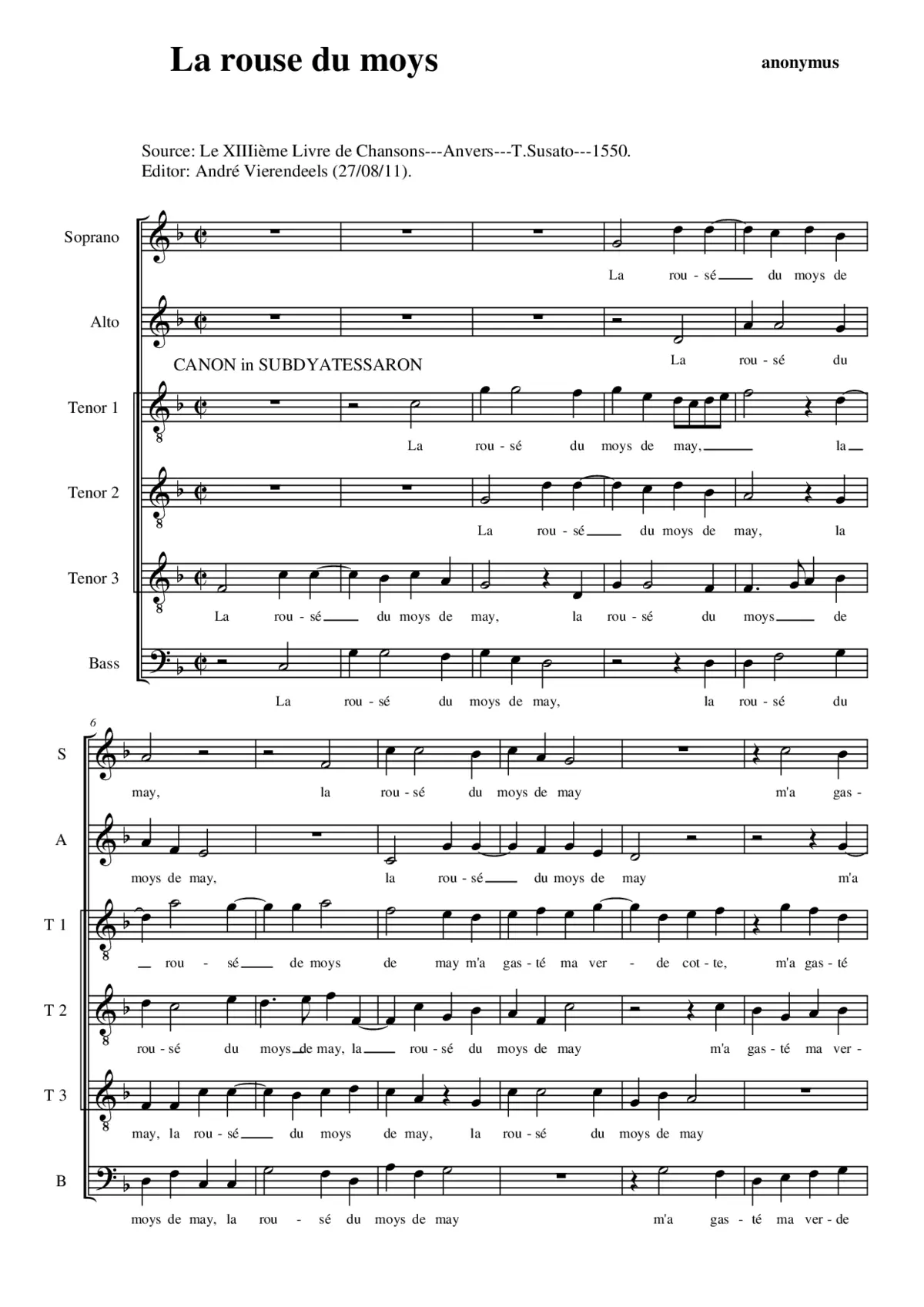 La rouse du moys - Page 1
