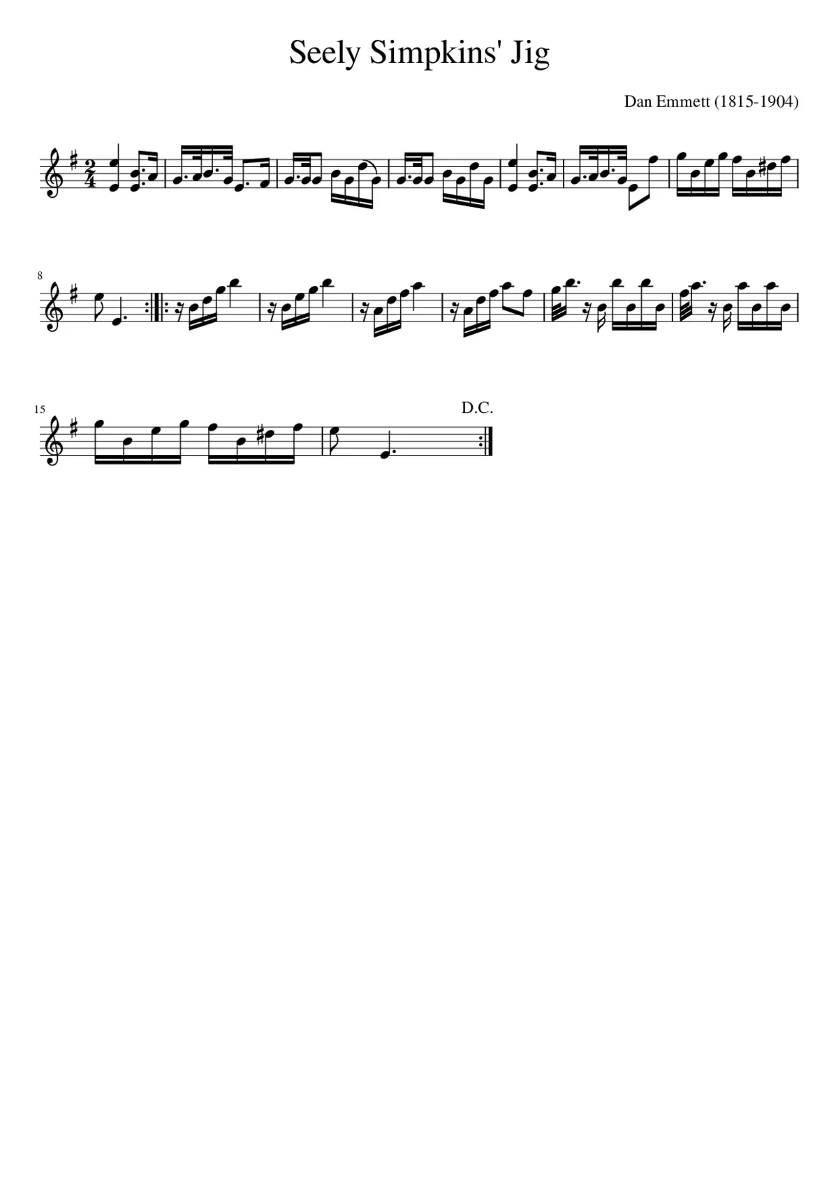 Seely Simpkins' Jig - Page 1