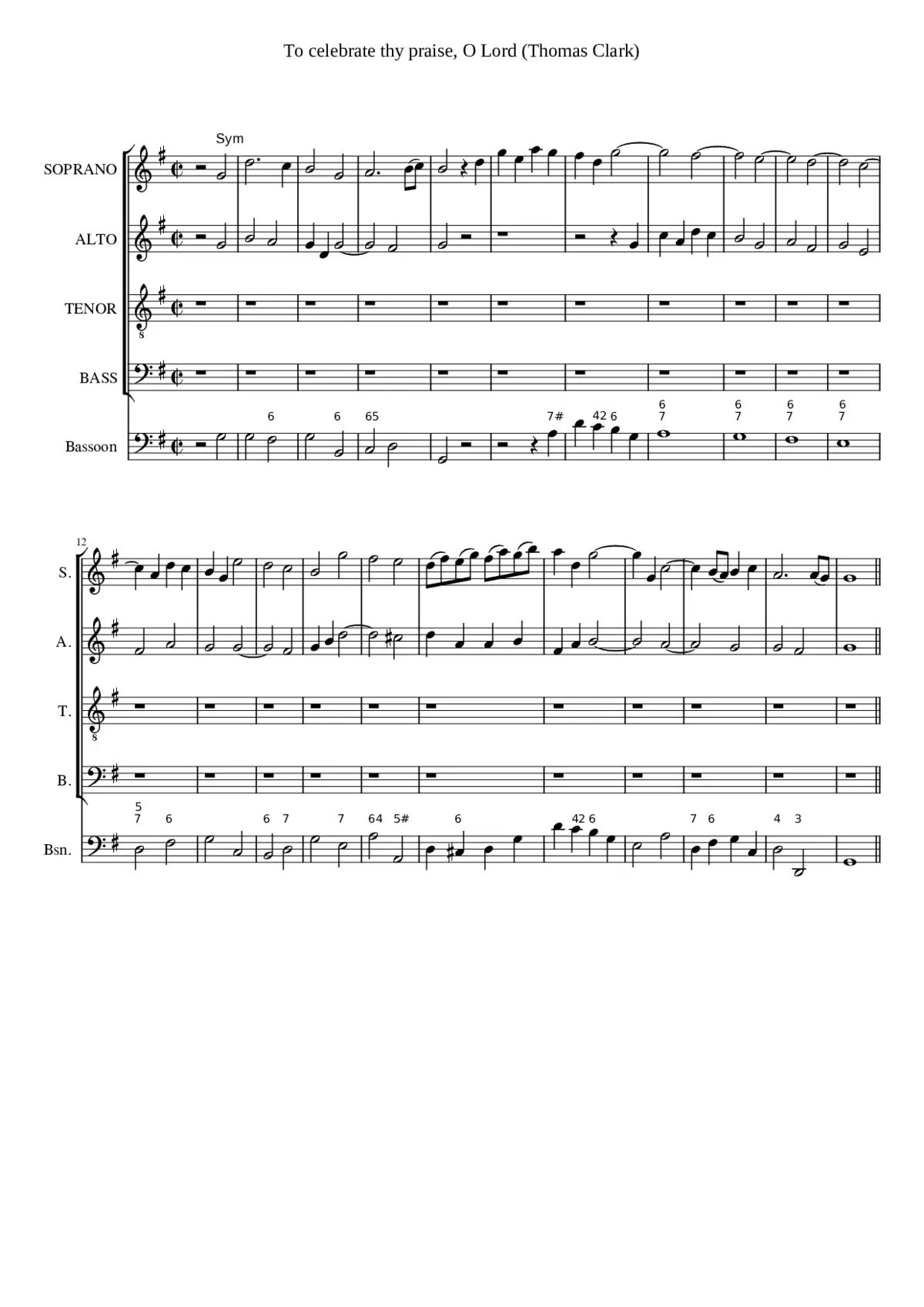 To celebrate thy praise O Lord - Page 1