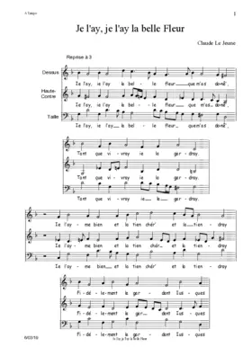 Ie l'ay, ie l'ay la belle fleur