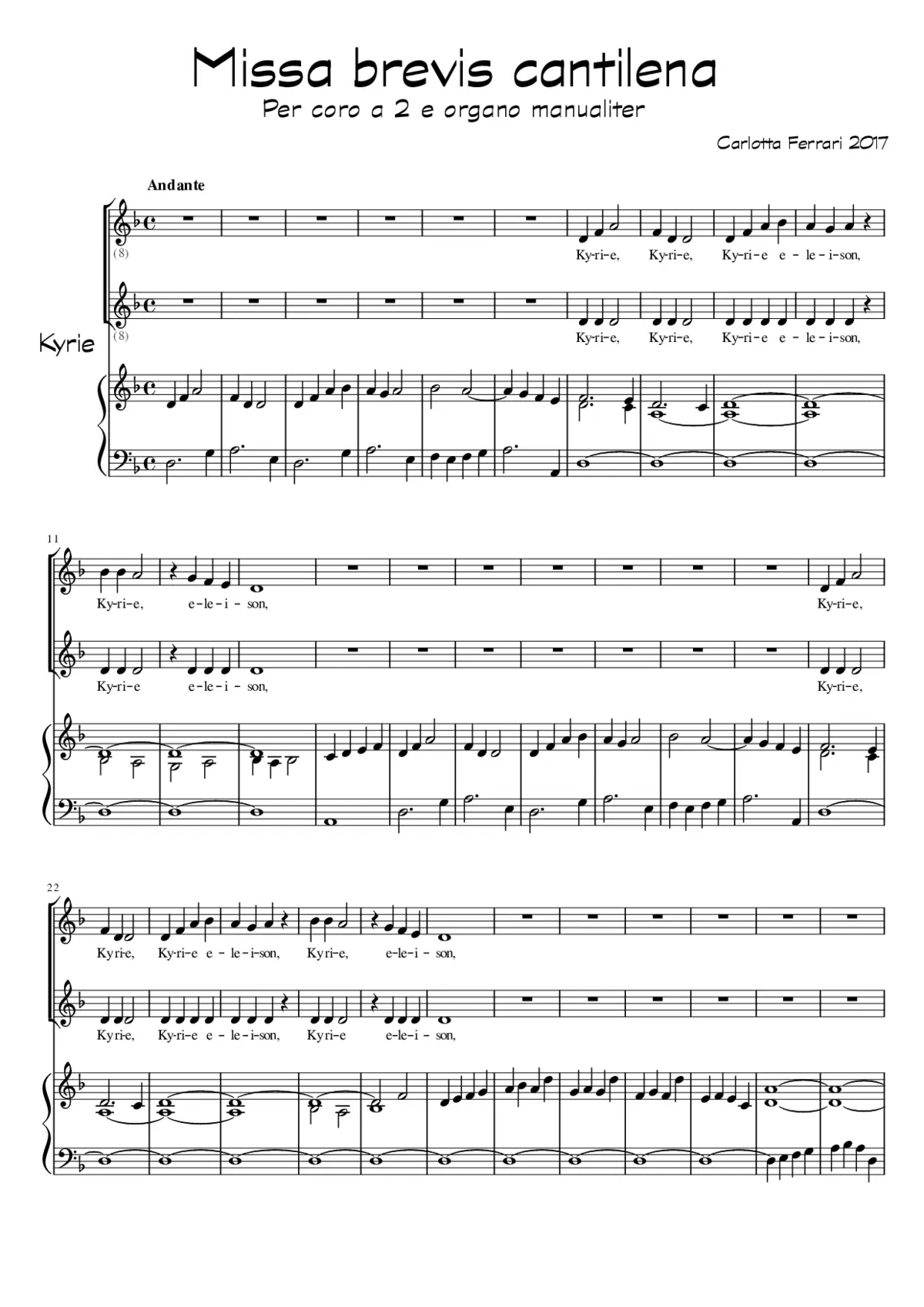 Missa brevis cantilena - Page 1