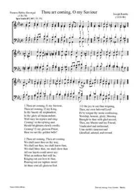 Thou art coming, O my Saviour