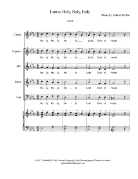 Lenten Holy, Holy, Holy
