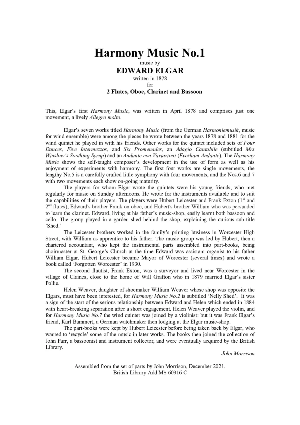 Harmony Music No.1 - Page 1