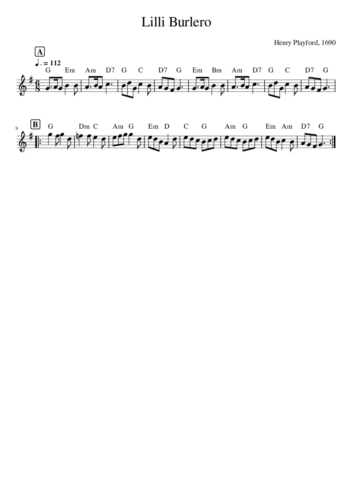 Lilli Burlero - Page 1