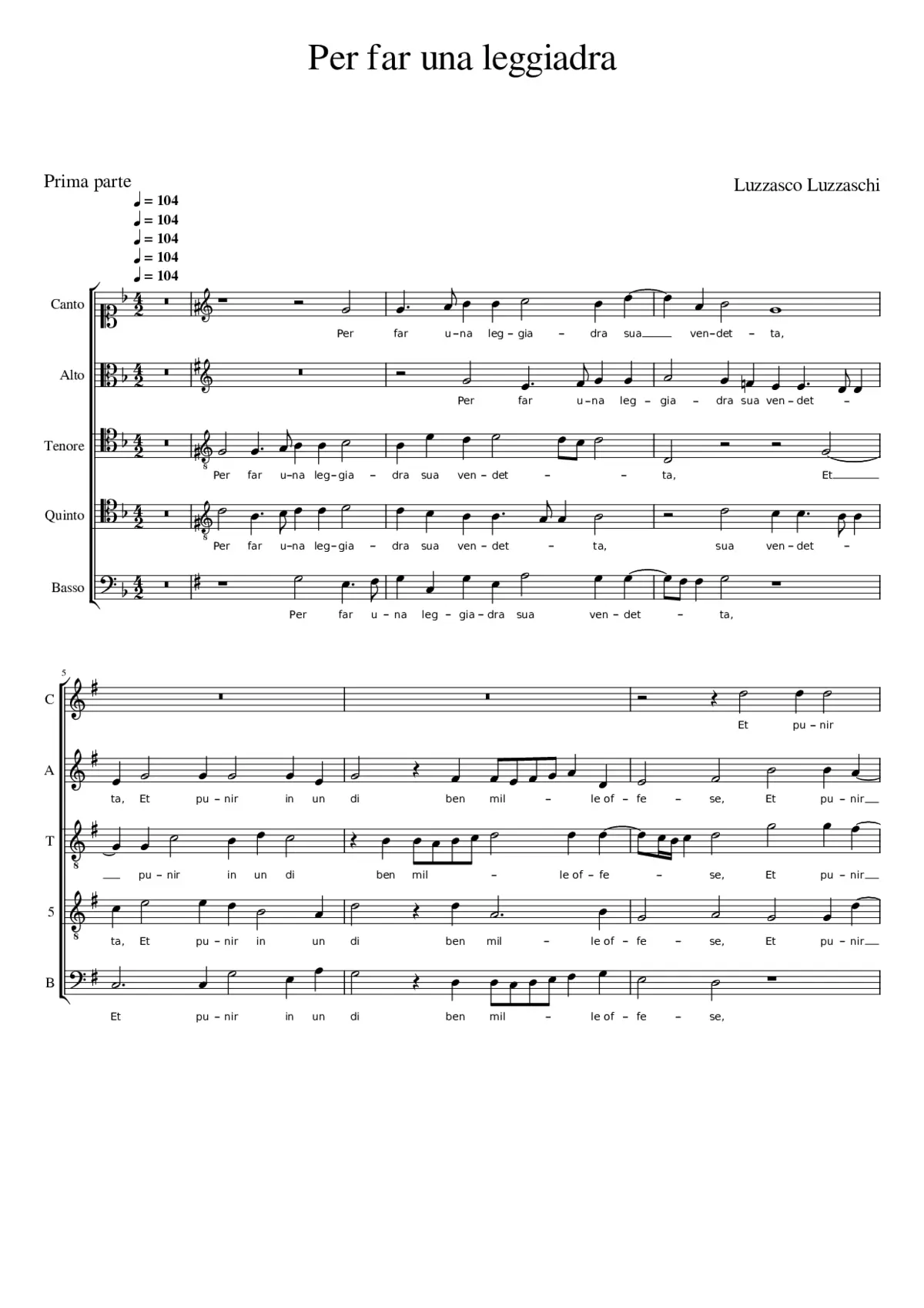 Per far una leggiadra - Page 1