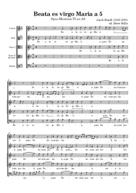 Beata es virgo Maria a 5