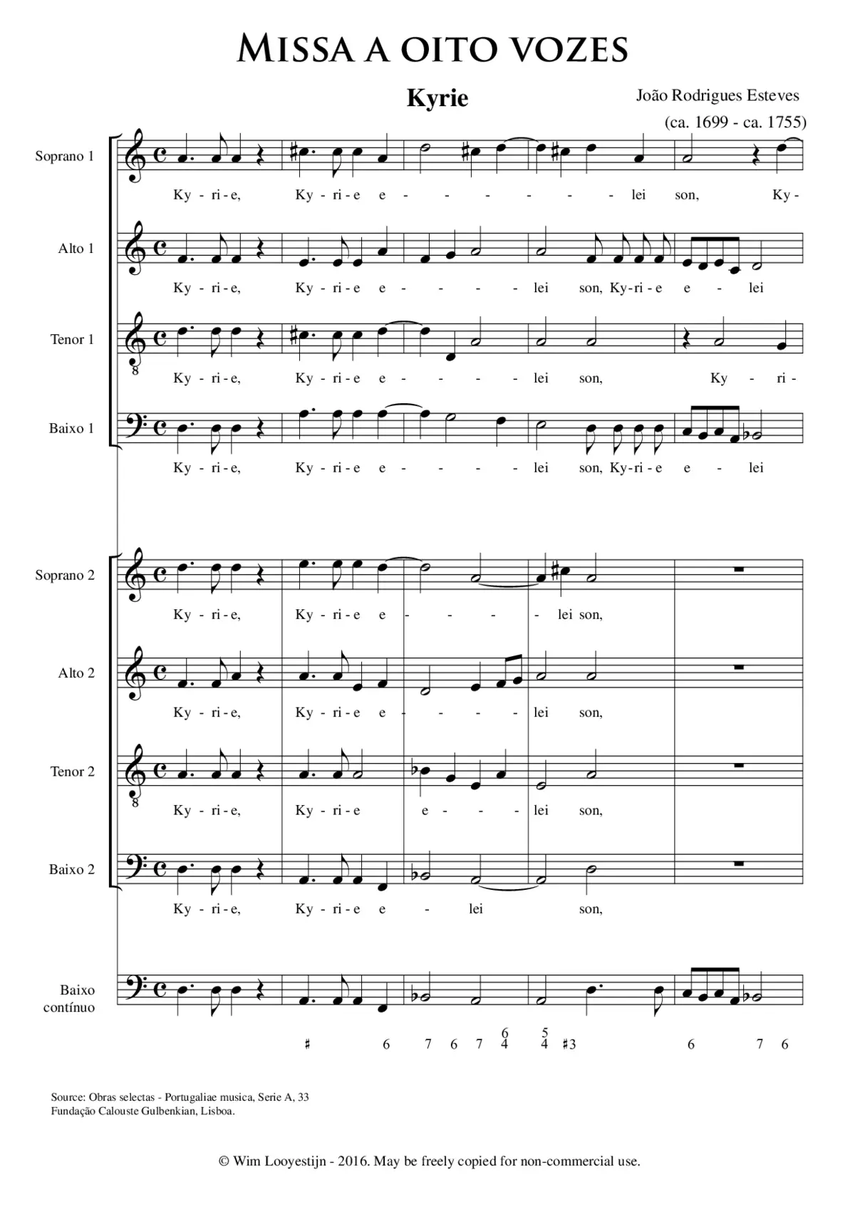Missa a oito voces - Page 1
