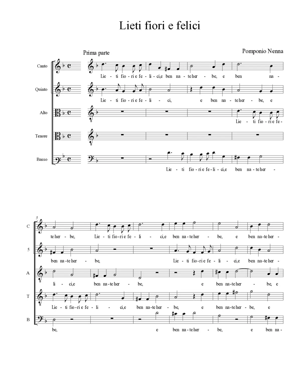 Lieti fiori e felici - Page 1