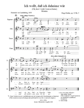 Ich wollt', daß ich daheime wär