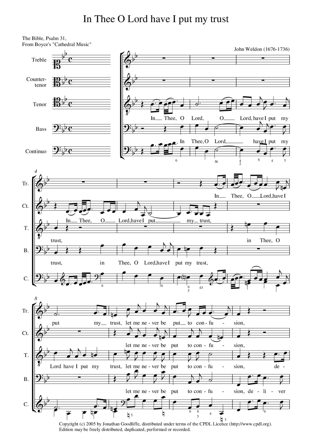 In thee, O Lord - Page 1