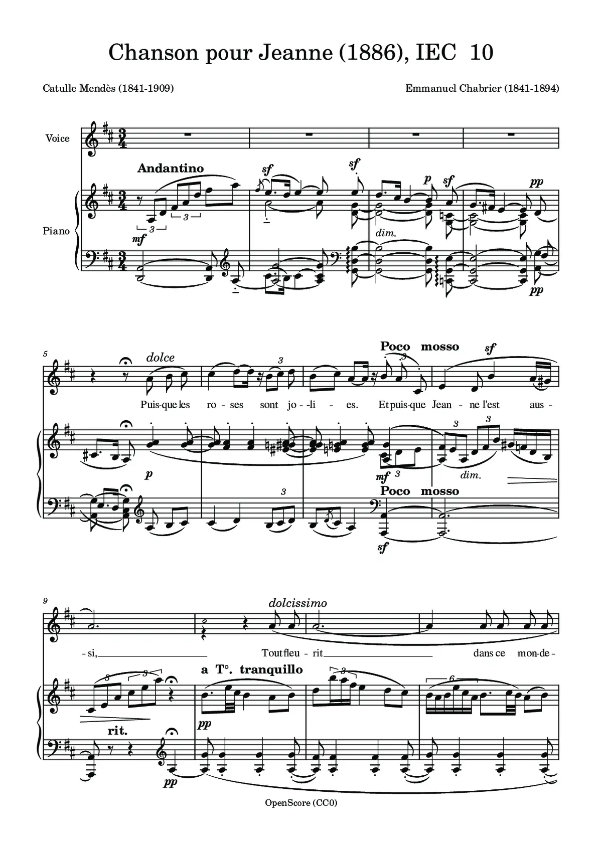 Chanson pour Jeanne - Page 1