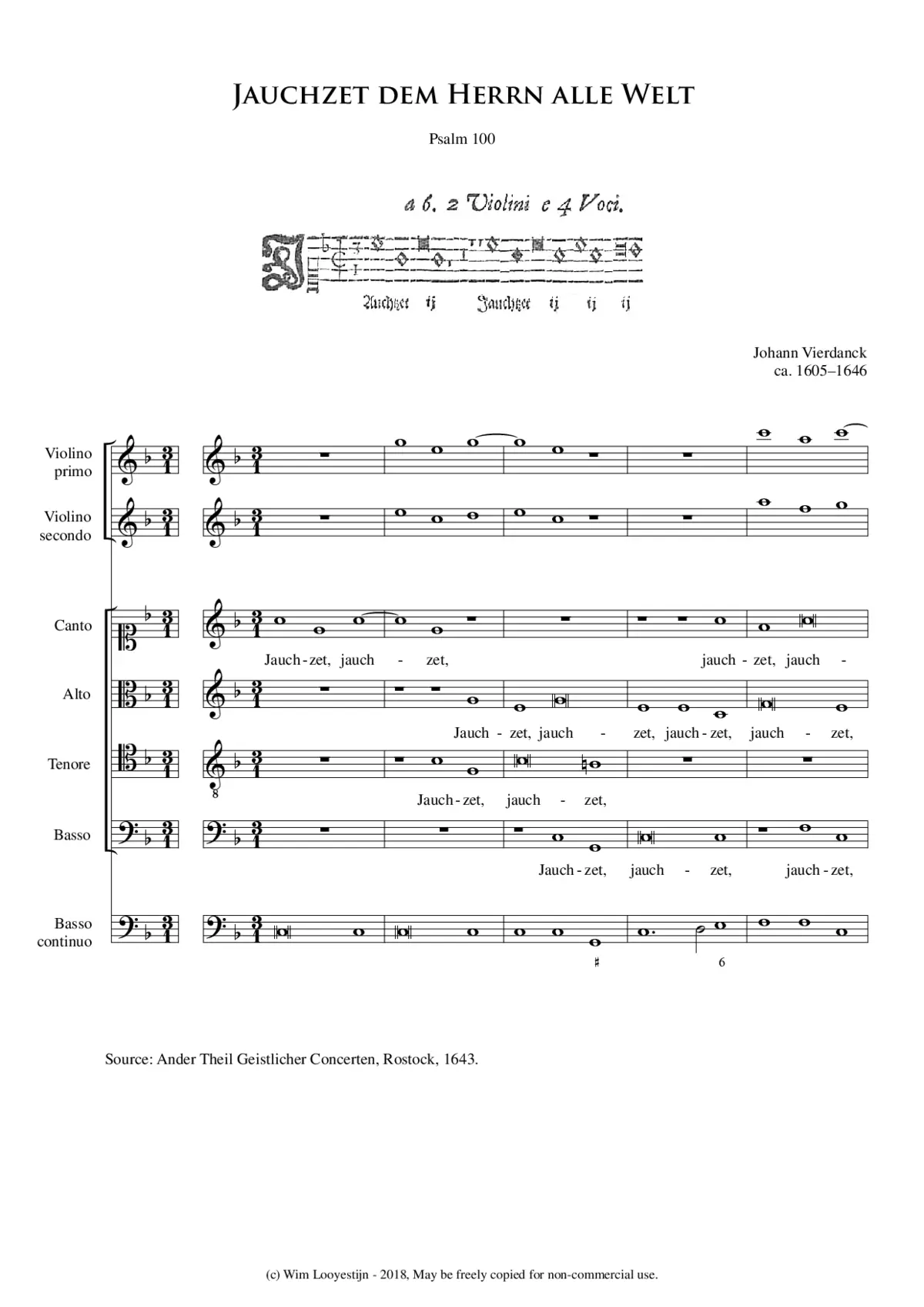Jauchtzet dem Herrn - Page 1