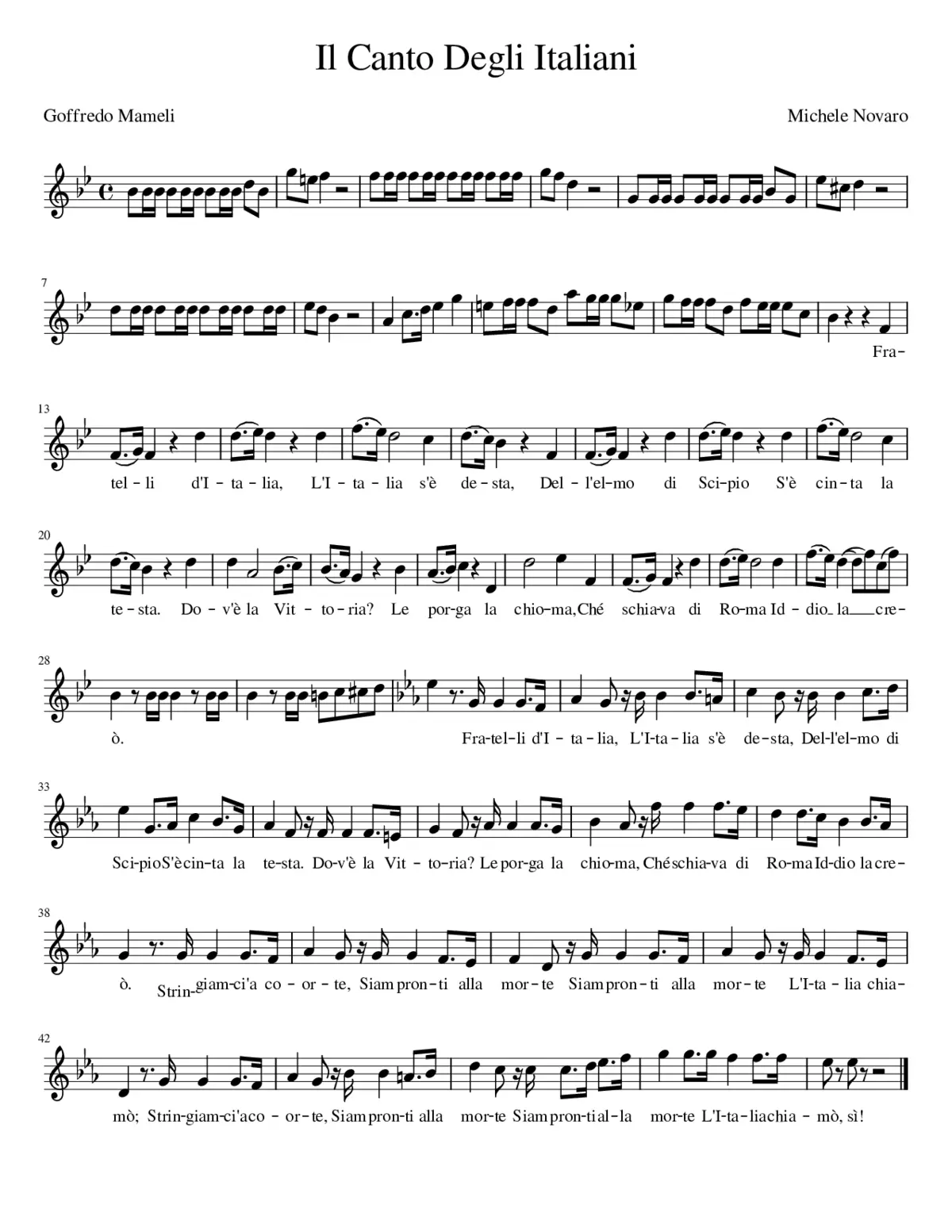 Il Canto degli Italiani - Page 1