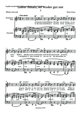 Lieber Schatz, sei wieder gut