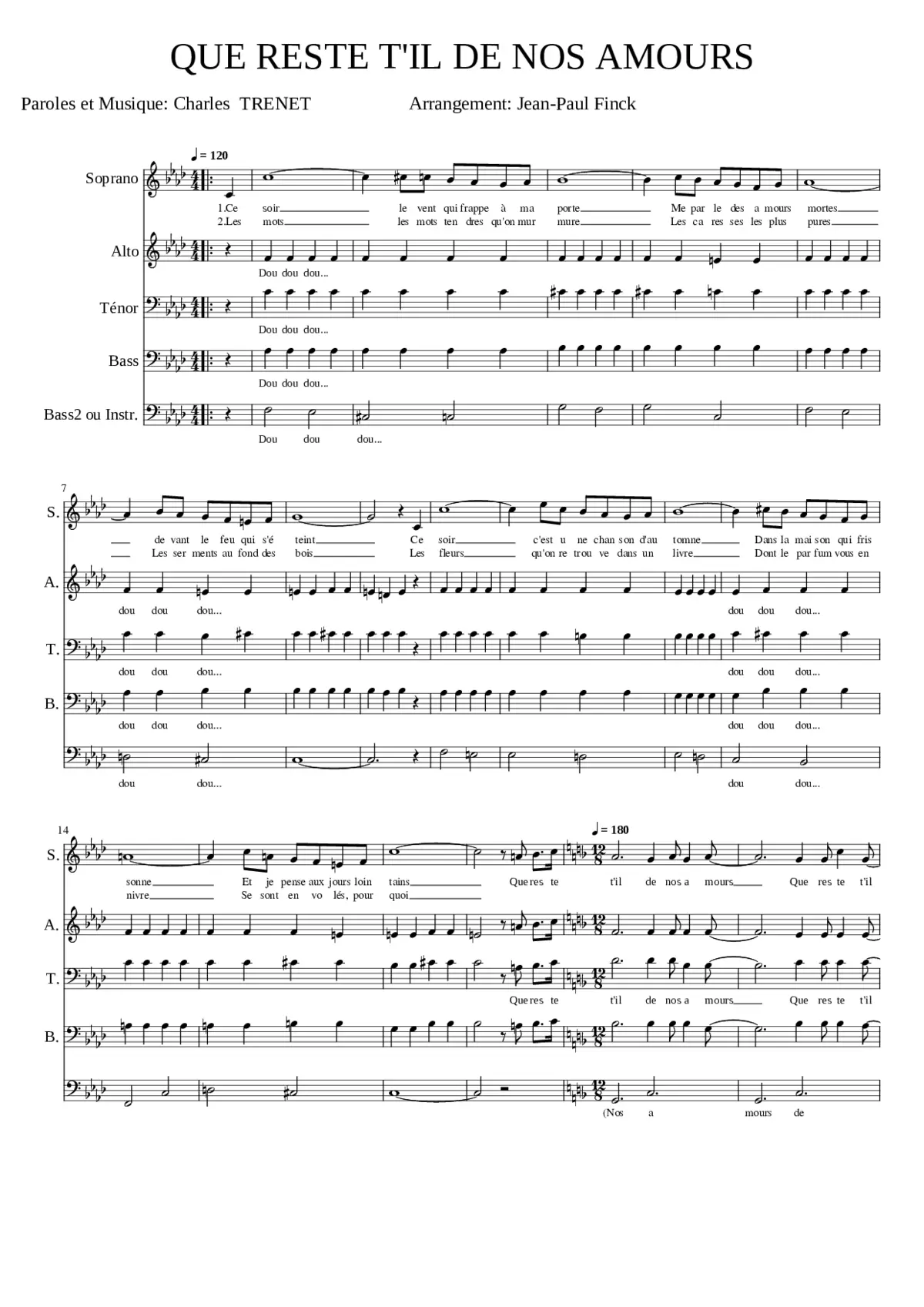 Que reste t'il de nos amours ? - Page 1