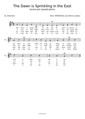 The dawn is sprinkling in the east