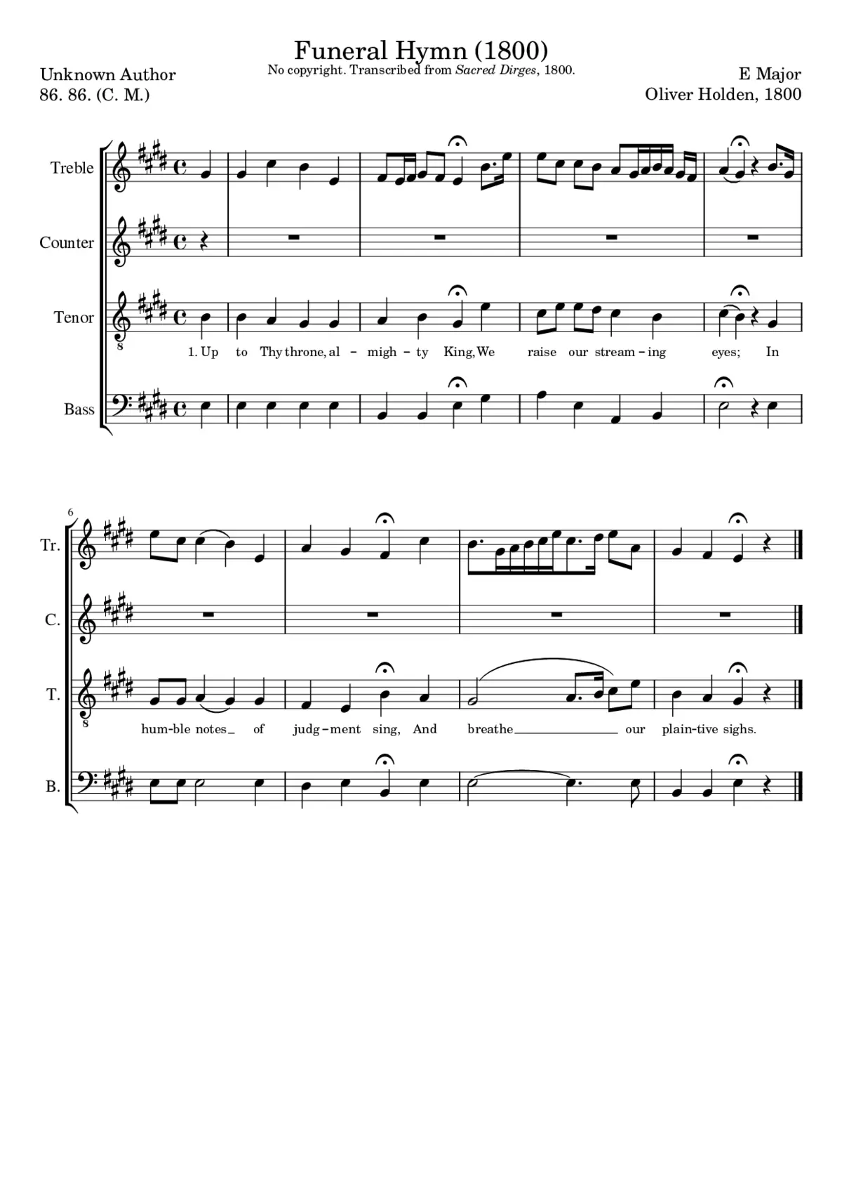 Funeral Hymn (1800) - Page 1