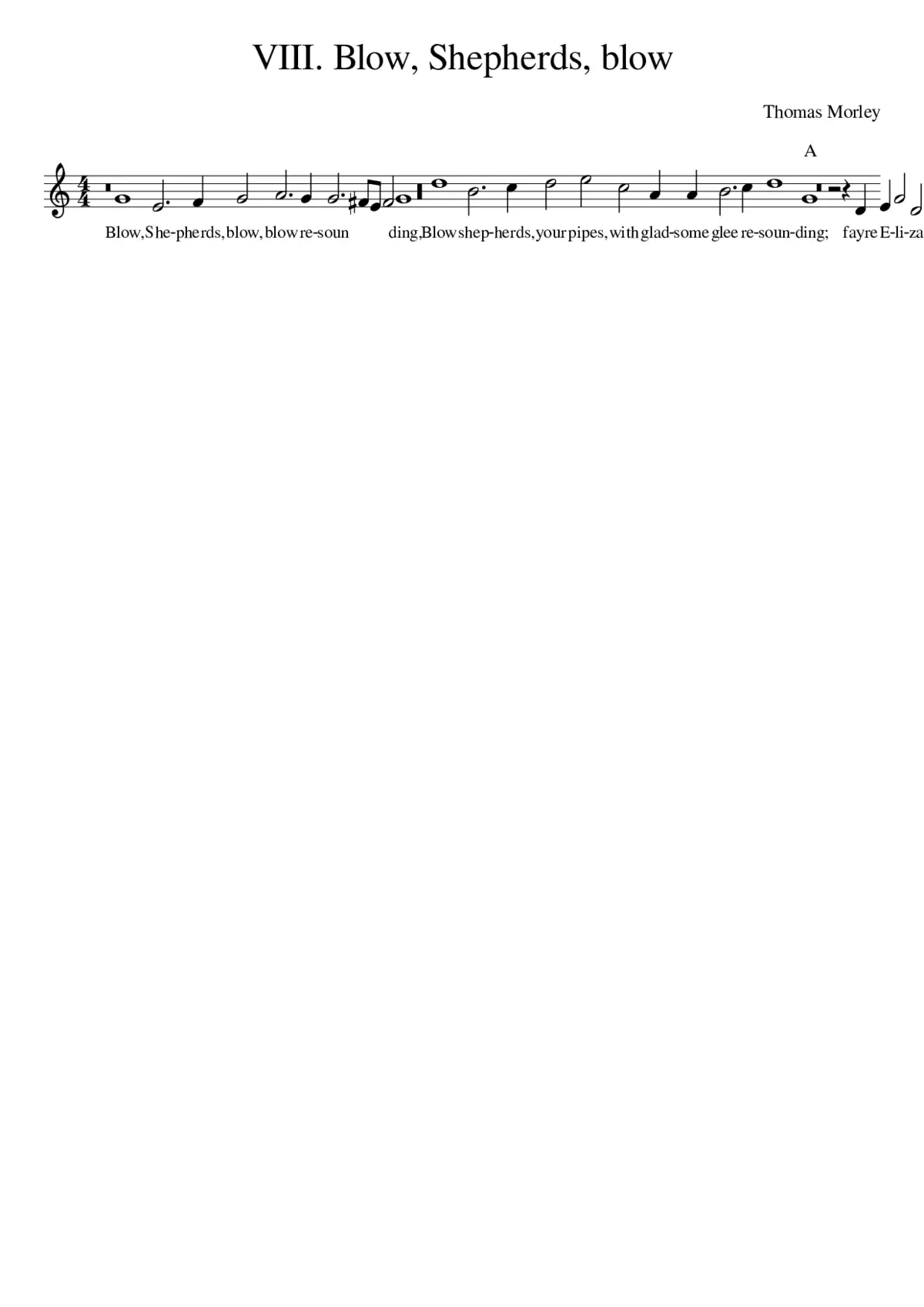 VIII. Blow Shepherds blow - Page 1