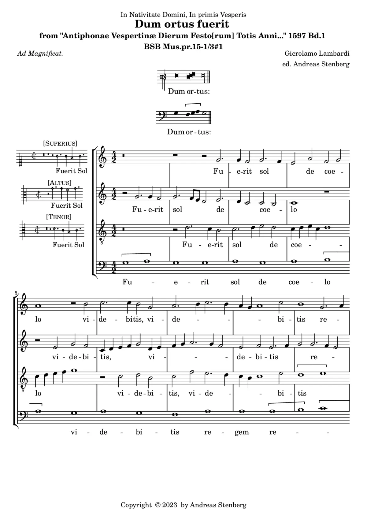Dum ortus fuerit - Page 1
