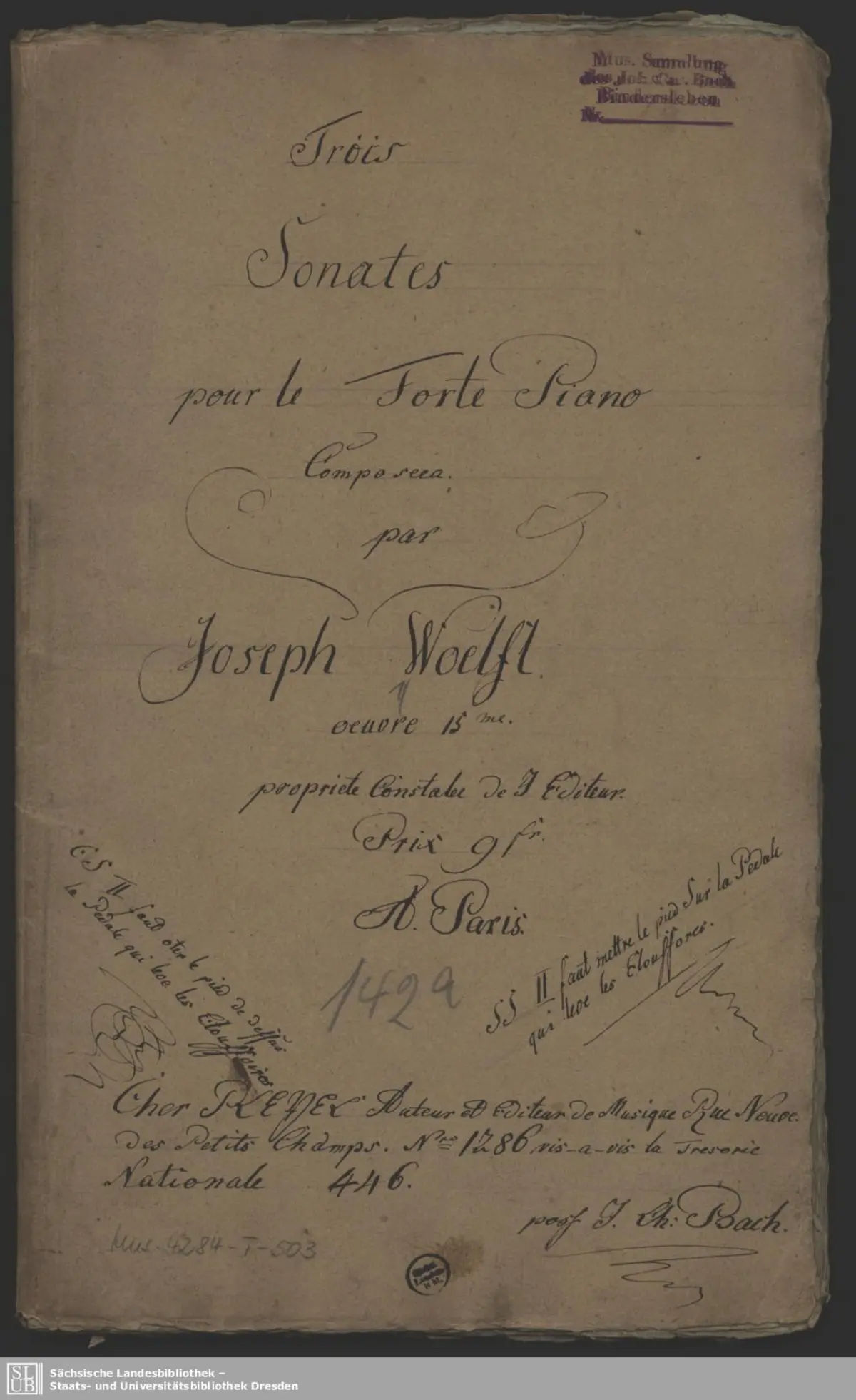 3 Sonates pour le Forte Piano - Page 1