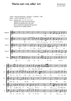 Maria zart von edler Art