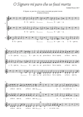 O Signore mi pare che se fossi morta