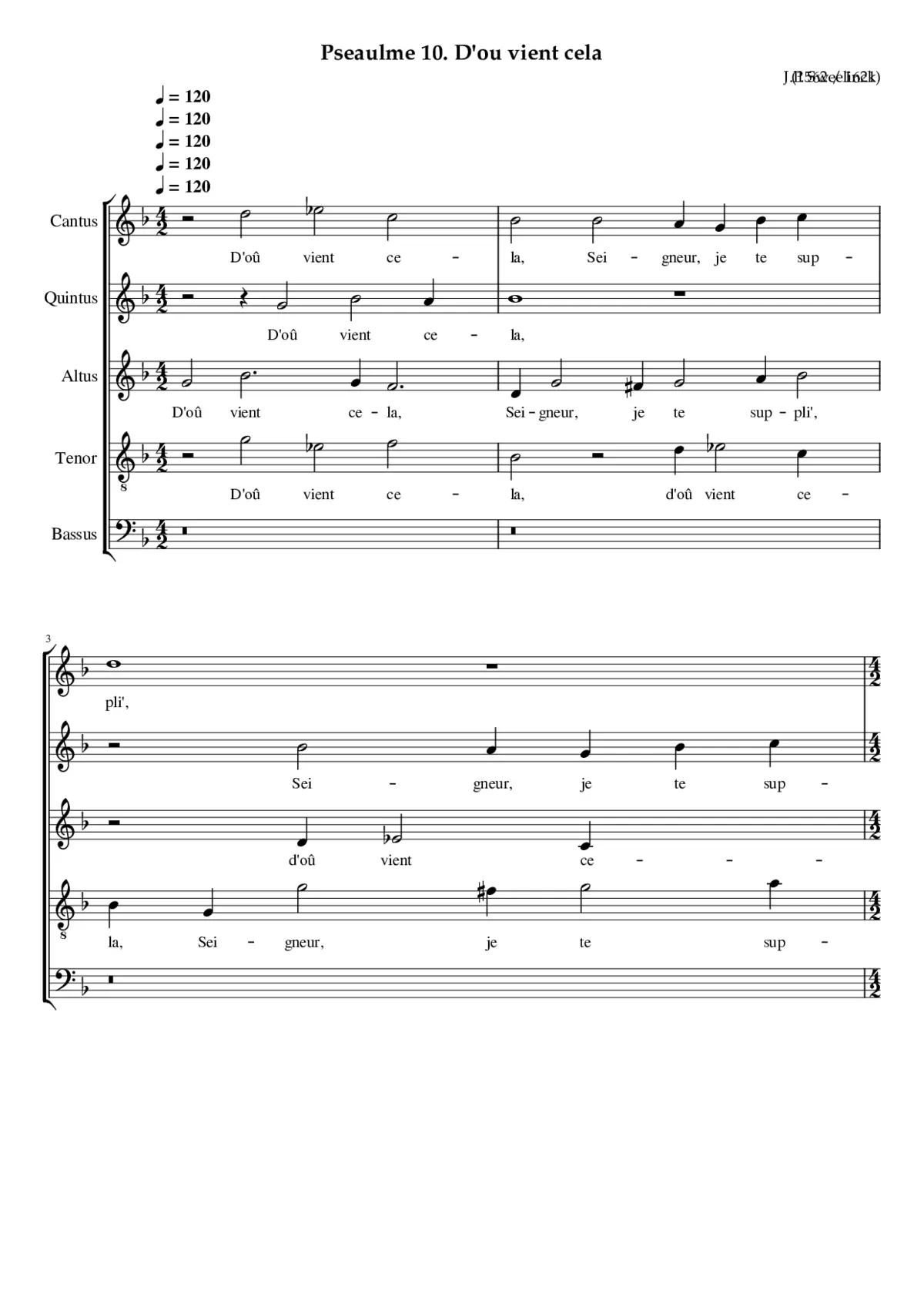 Pseaume 10 D'ou vient cela - Page 1