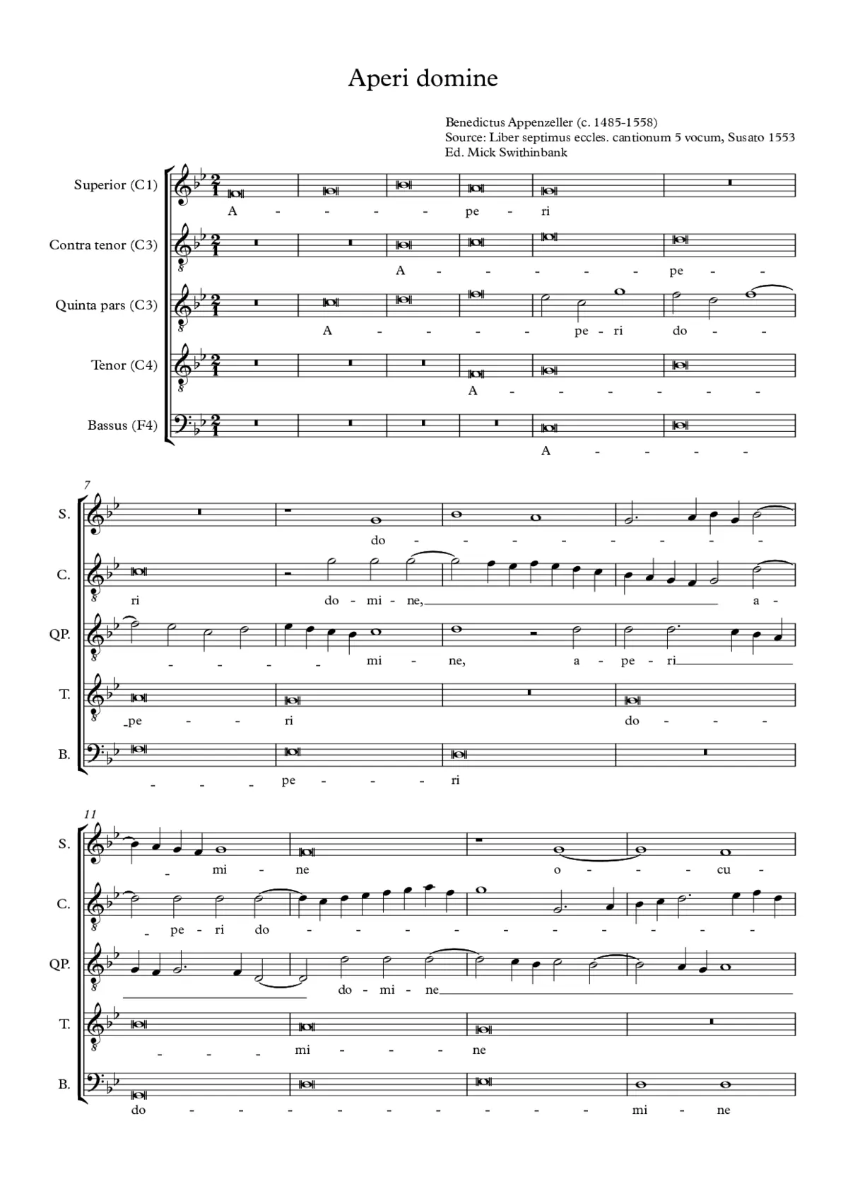 Aperi Domine - Page 1