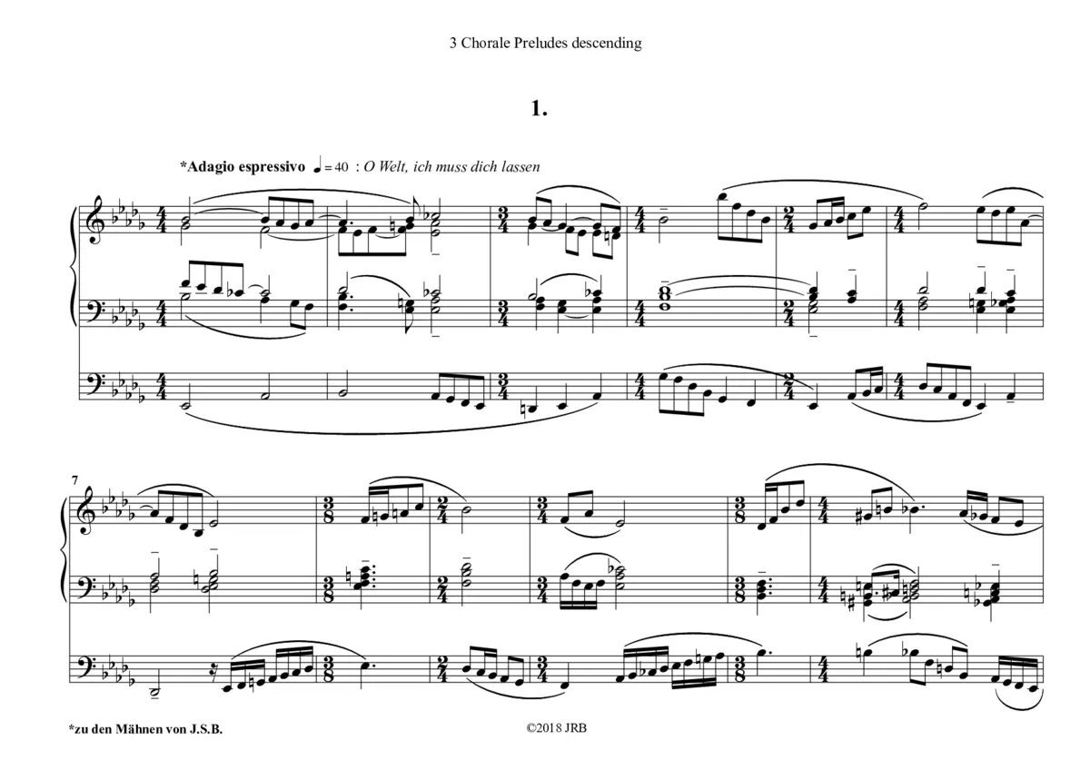 3 Chorale Preludes descending - Page 1