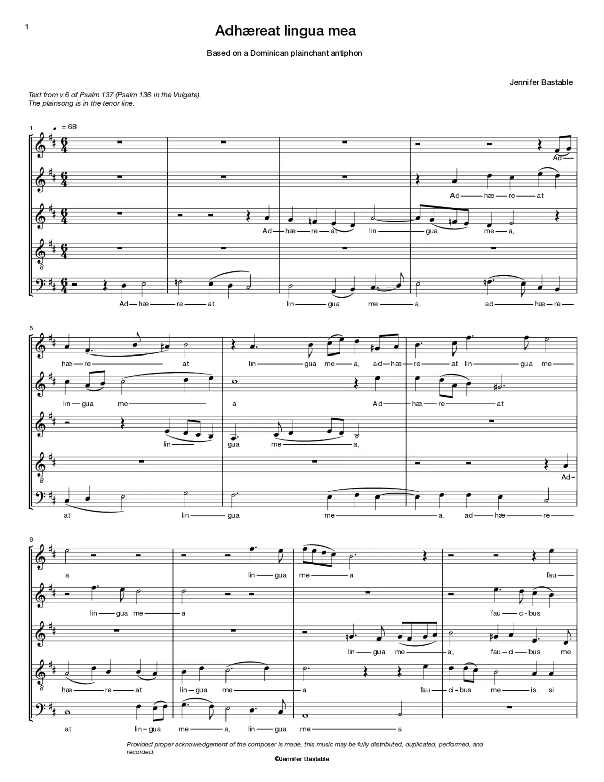 Adhaereat lingua mea - Page 1