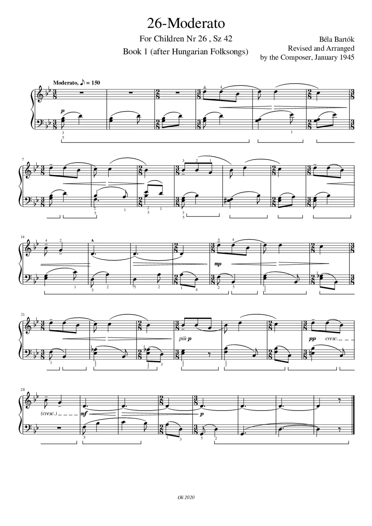 For Children Sz.42 - Page 1