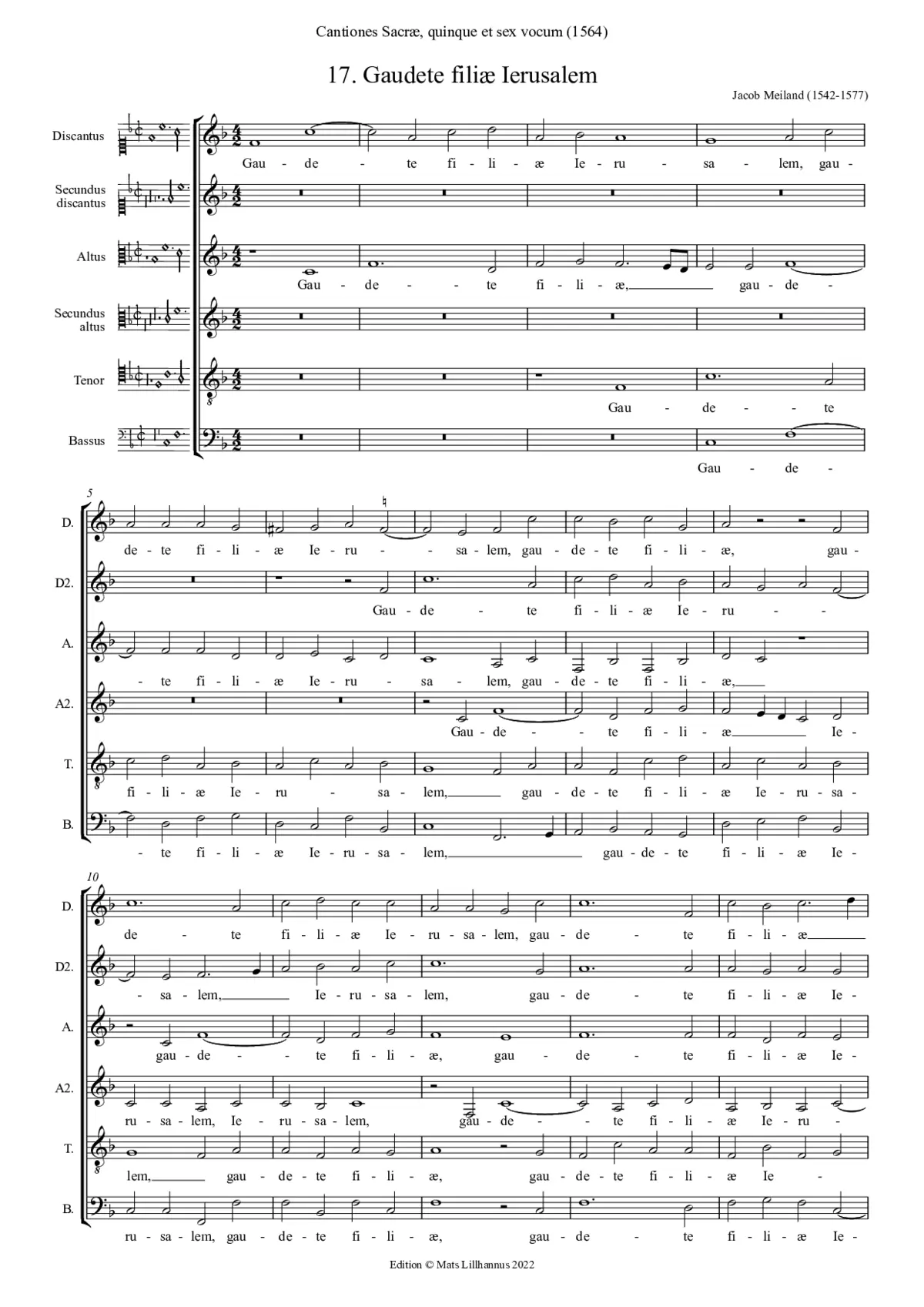 Gaudete filiae Ierusalem - Page 1