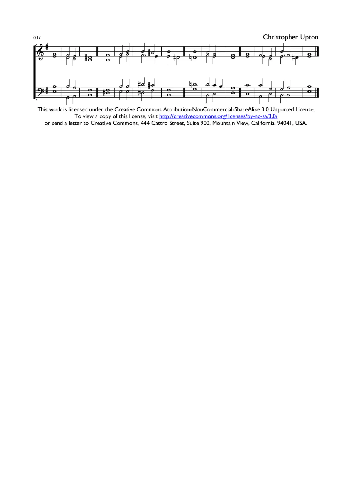 Double Chant 017 in E Minor - Page 1