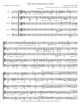 Valle, che de' lamenti miei se' piena