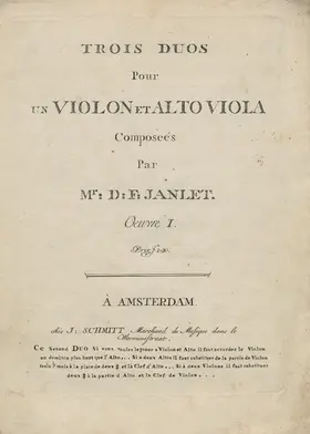 3 Duets for Violin and Viola