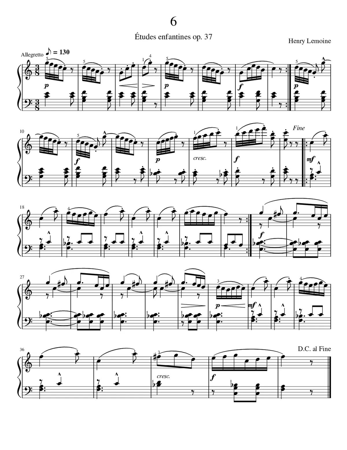 Études enfantines Op.37 - Page 1