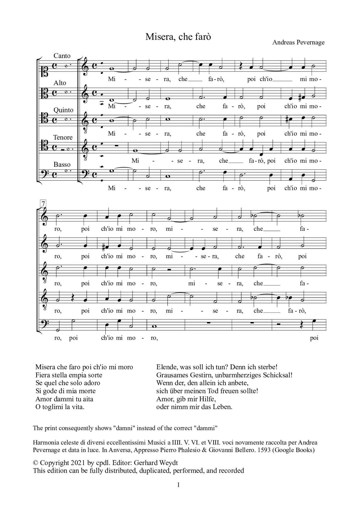 Misera, che farò - Page 1