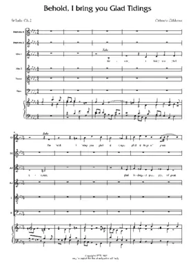 Behold, I bring you glad tidings