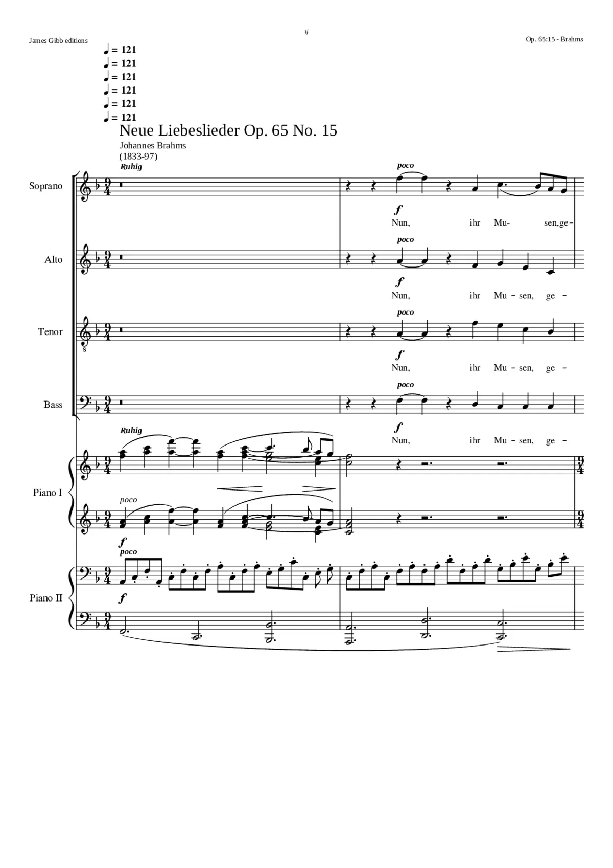 Neue Liebeslieder Waltzes Op.65 - Page 1