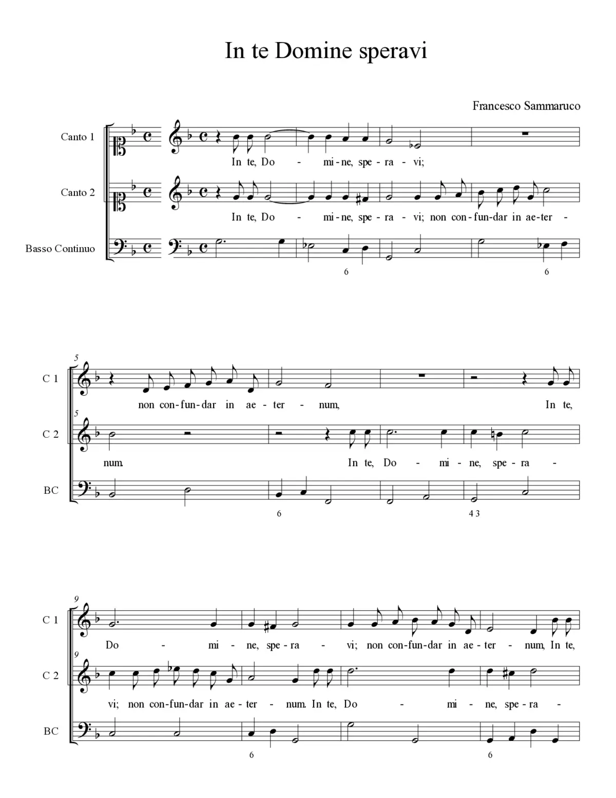 In te Domine speravi - Page 1