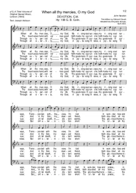 When all thy mercies, O my God