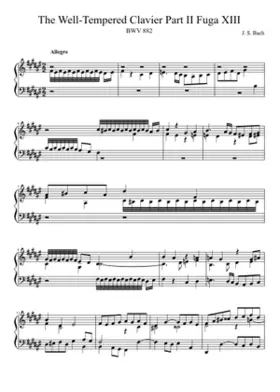 Prelude and Fugue in F-sharp major BWV 882