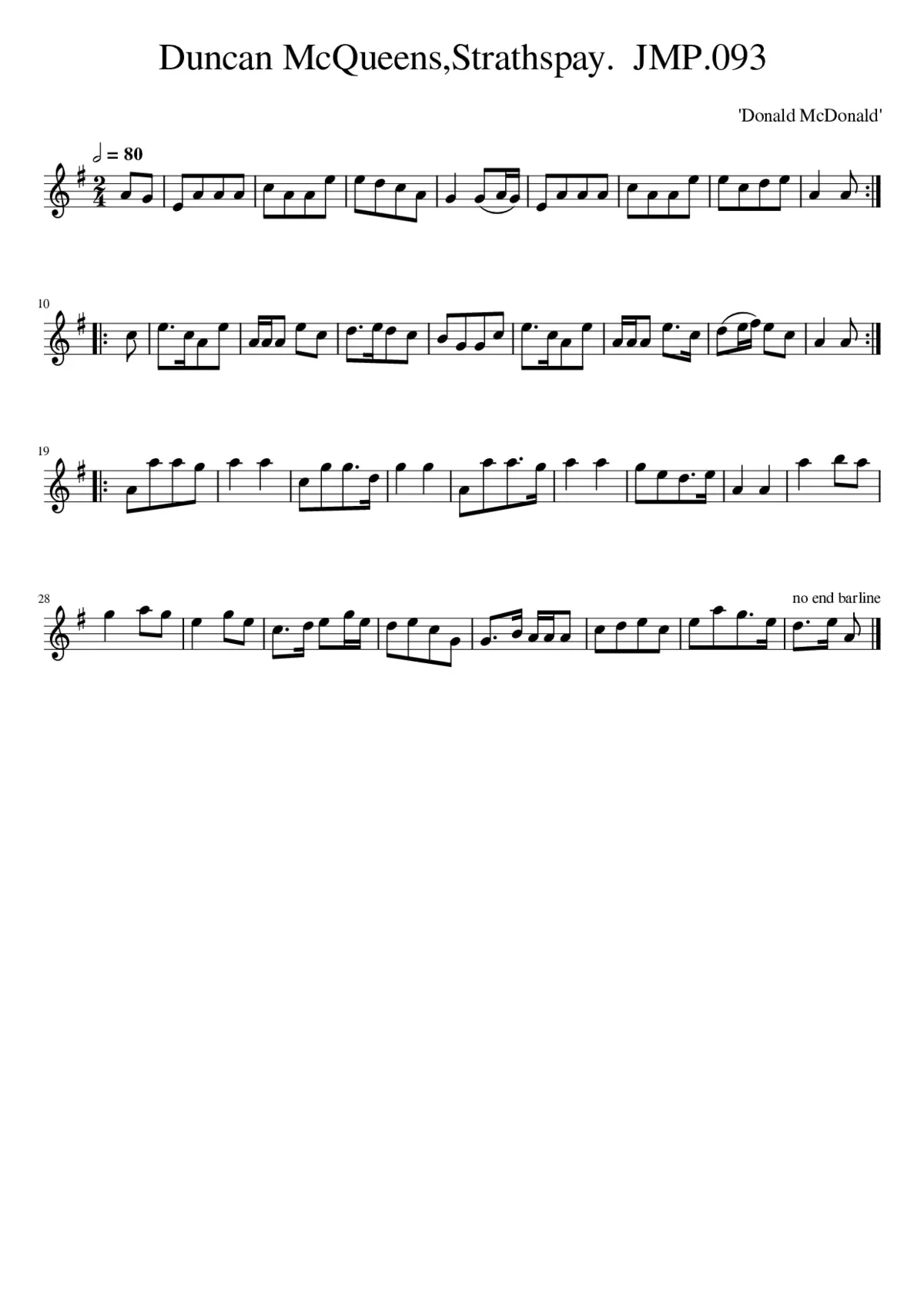 Duncan McQueensStrathspay. JMP.093 - Page 1