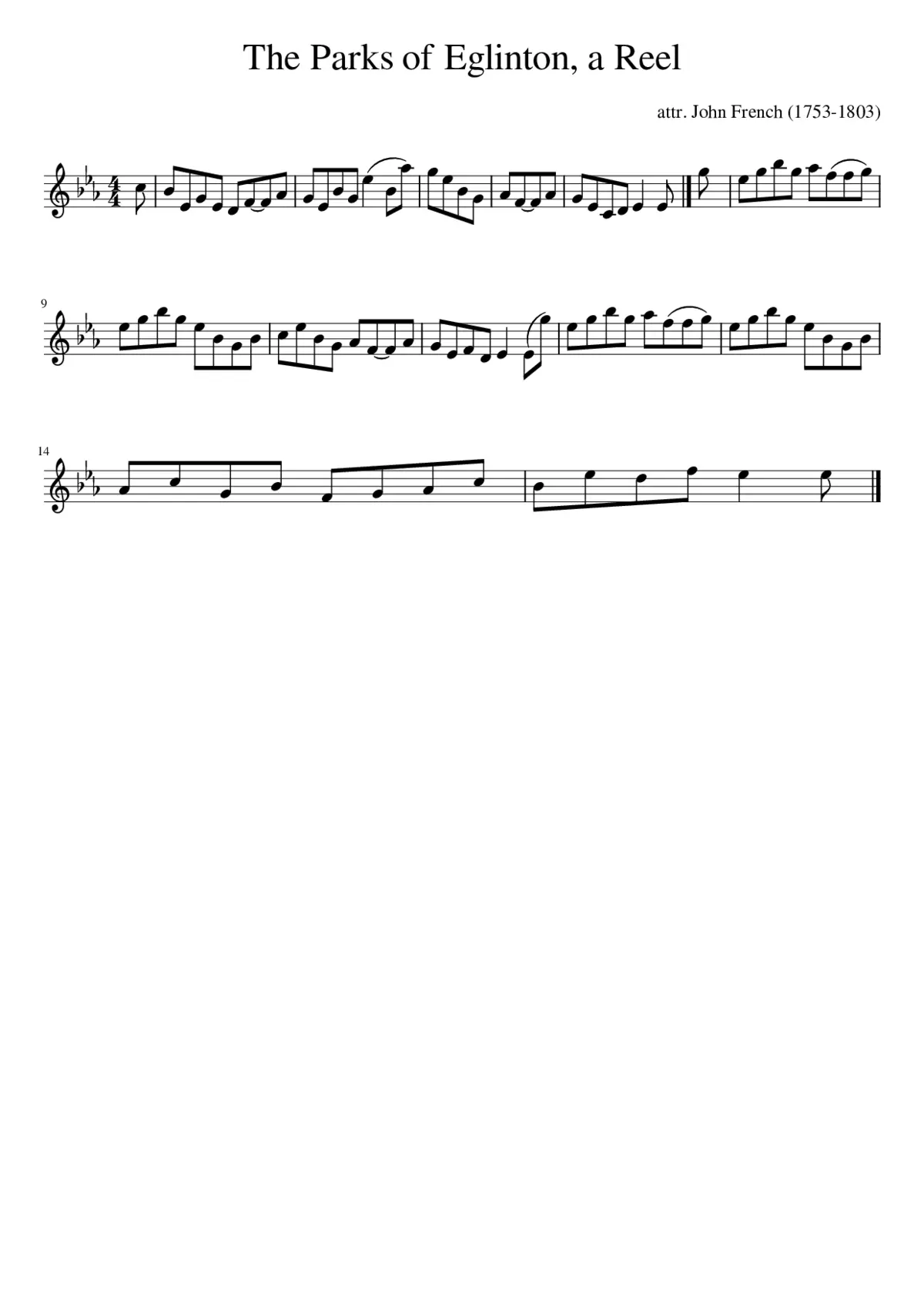 The Parks of Eglinton a Reel - Page 1