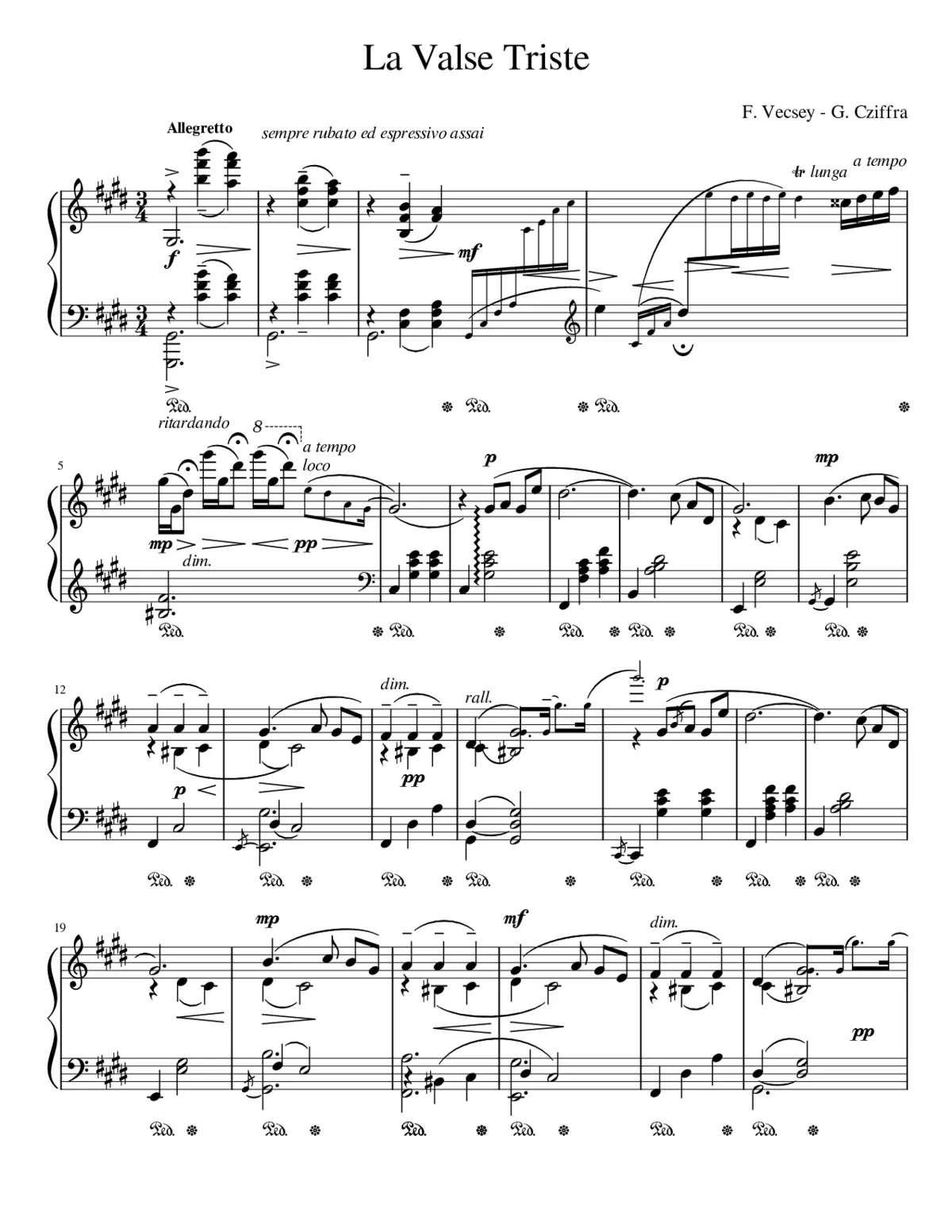 La Valse Triste - Page 1